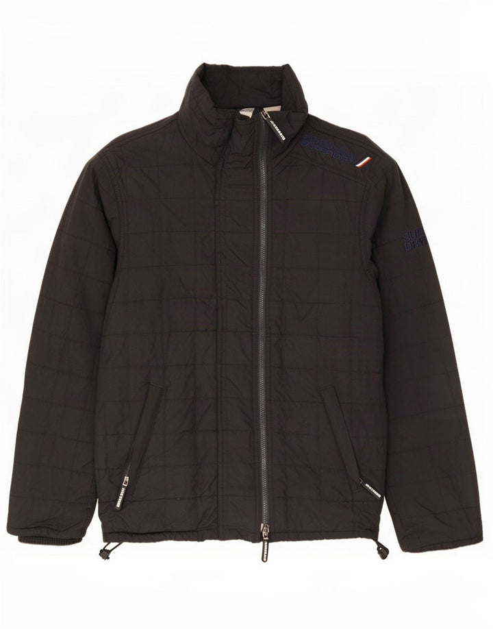 Męska ocieplana kurtka Superdry UK 38 Średni czarny nylon