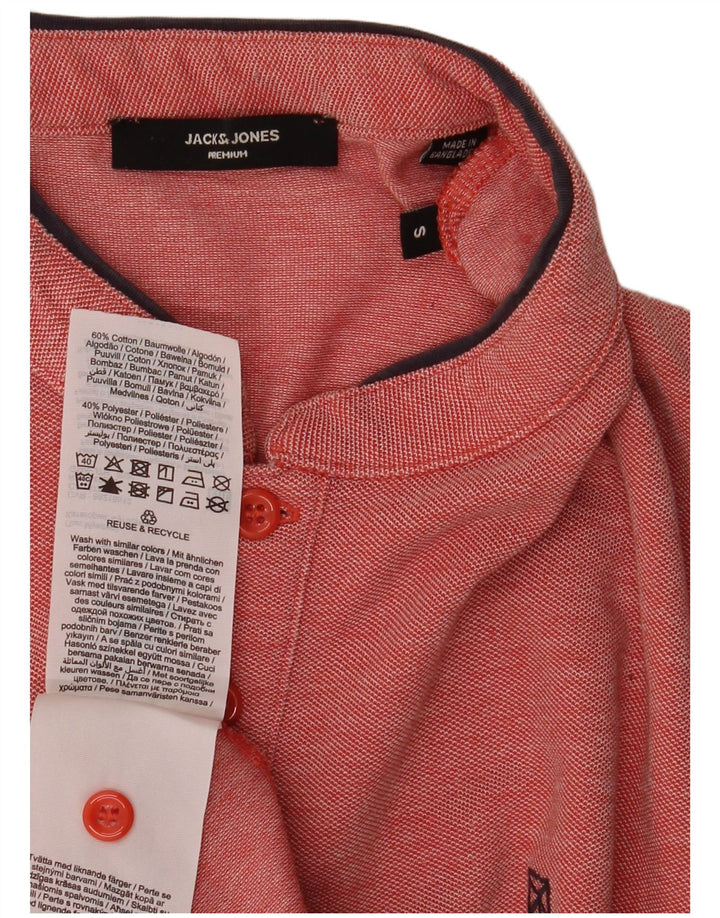 Męska koszulka polo Jack & Jones, mała, czerwona, bawełniana