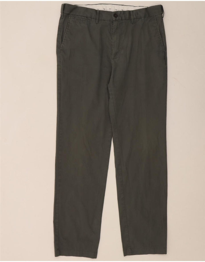 Damskie spodnie chino Marks & Spencer o regularnym kroju W36 L33 Zielona bawełna