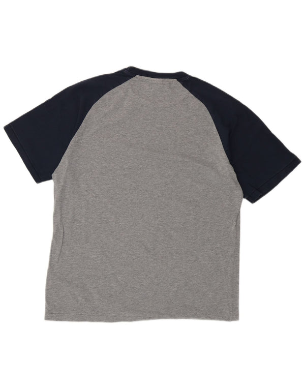 Męski T-shirt z grafiką NIKE USA, duży, szary, bawełniany blok kolorów