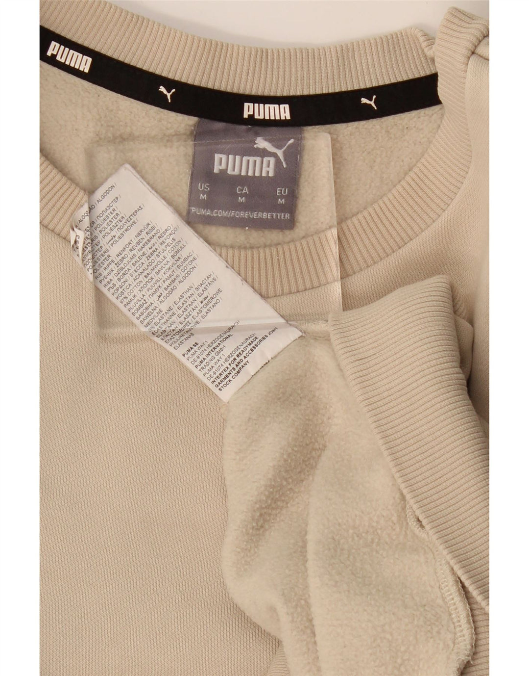 Męski sweter dresowy PUMA, średnio beżowy, bawełniany