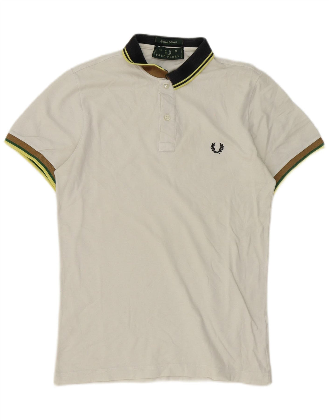 Męska koszulka polo Fred Perry, średnia biała bawełna