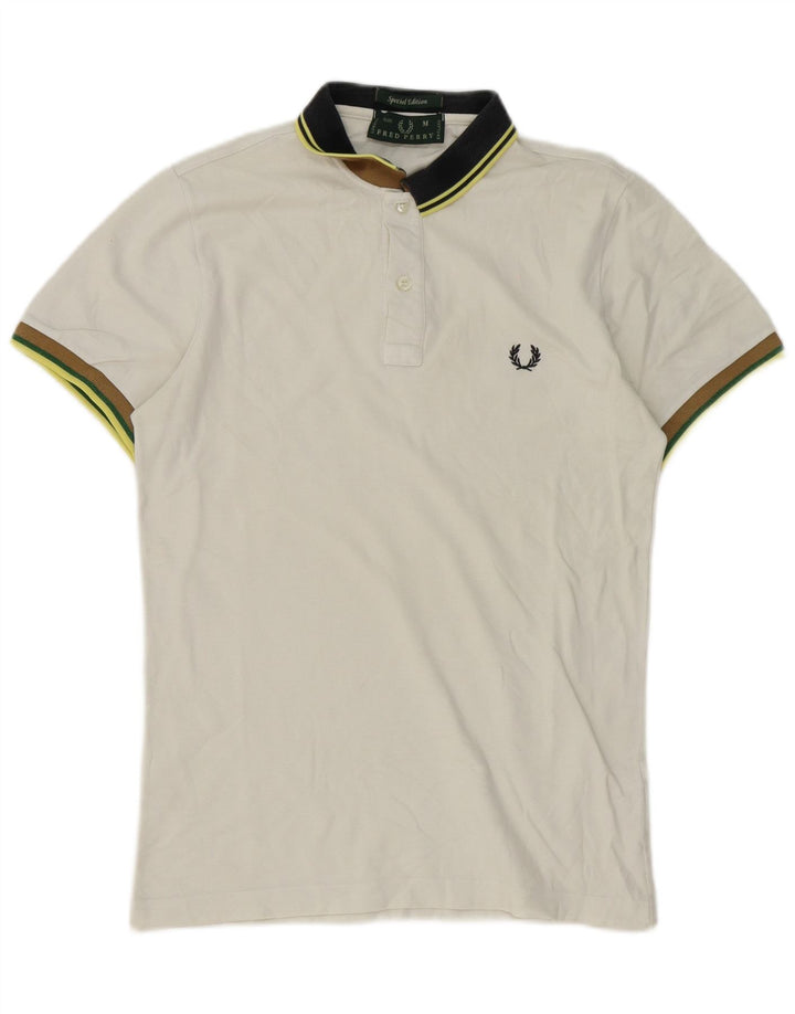 Męska koszulka polo Fred Perry, średnia biała bawełna