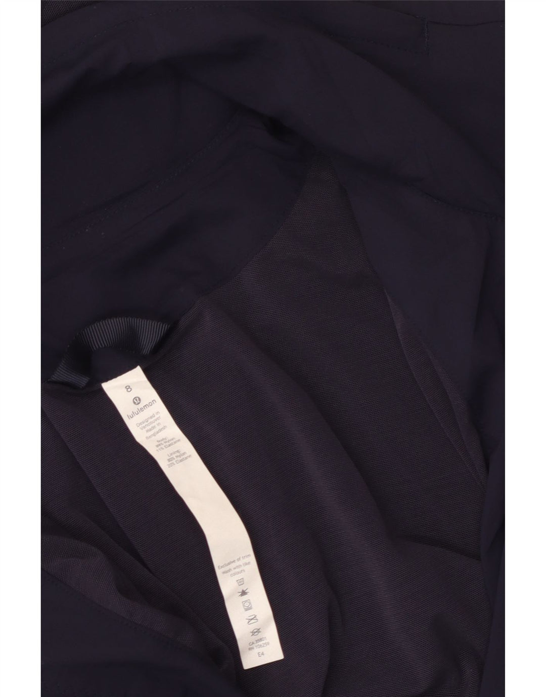 Damska kurtka wiatrówka z kapturem Lululemon US 8 Średni granatowy nylon