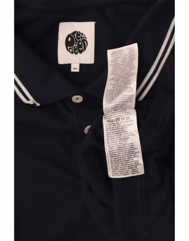 Męska koszulka polo Pretty Green 2XL w kolorze granatowym z poliestru w paski