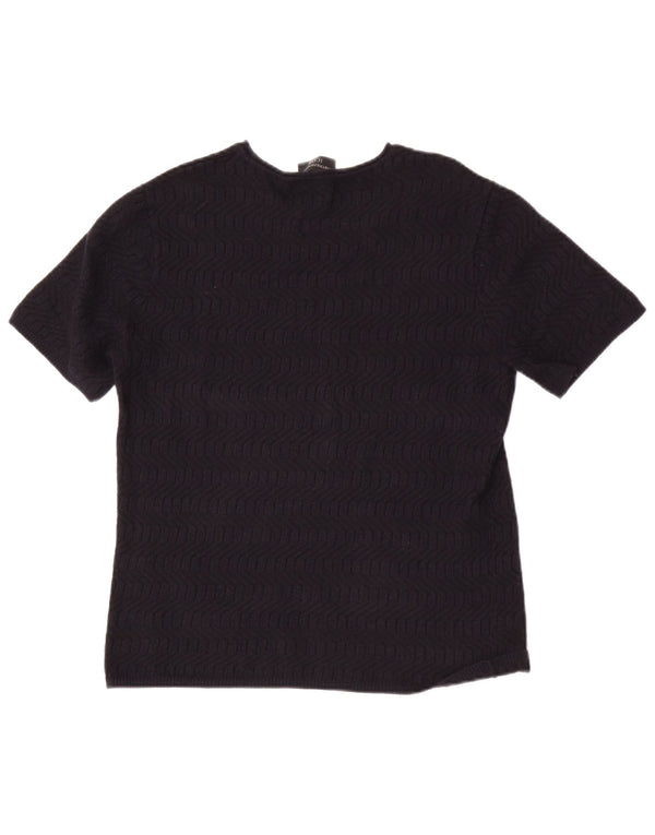 Sweter damski Emporio Armani z dekoltem w łódkę, UK 14, średni granatowy