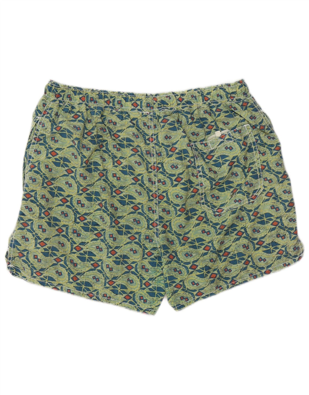 Męskie spodenki kąpielowe SANTO STEFANO Średni zielony geometryczny poliamid