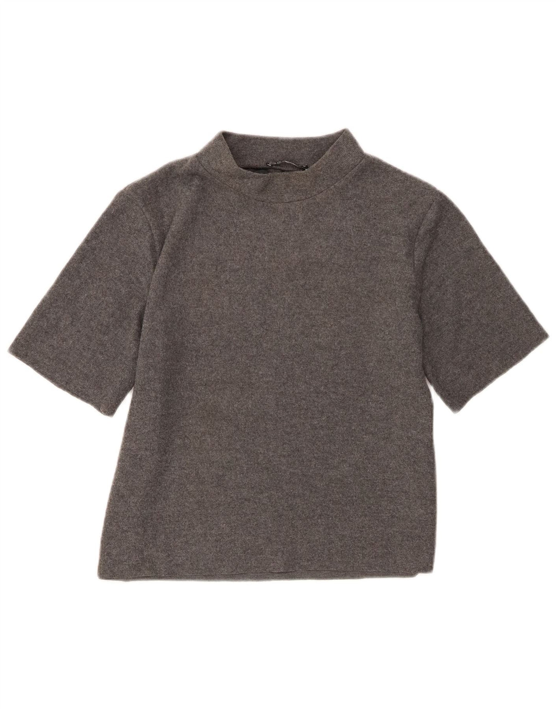 T-shirt damski Zara Top UK 14, duży, szary poliester