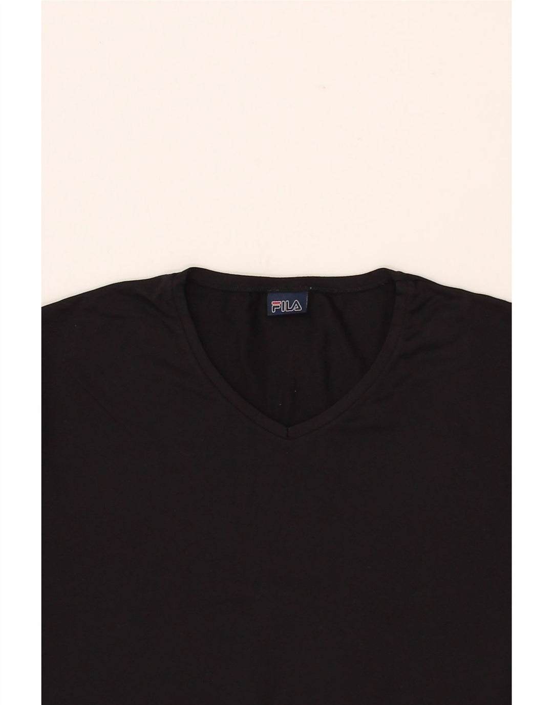 FILA Womens T-Shirt Top UK 14 Medium Black Polyamide Vintage Fila and Second-Hand Fila from Messina Hembry 