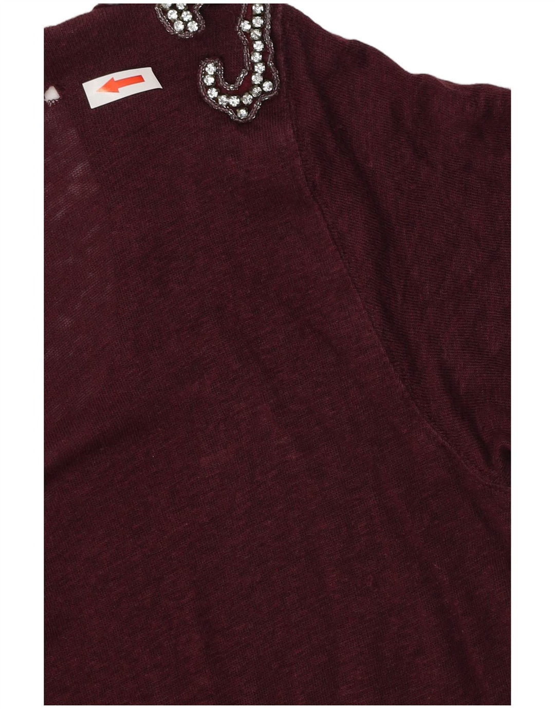 T-shirt damski Zara Top UK 14 średni burgund