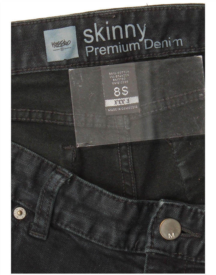 Damskie jeansy skinny Mossimo z niską talią US 8 Medium W34 L30 Szara bawełna