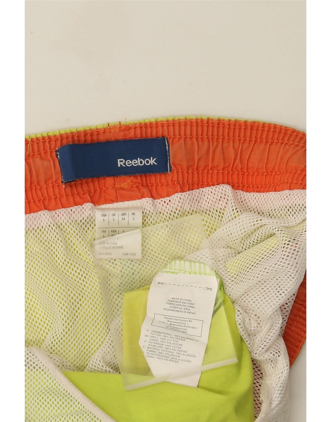 Męskie spodenki kąpielowe Reebok, duże, żółte, poliester