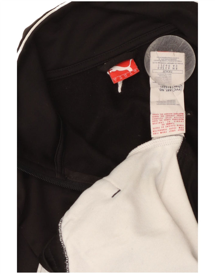 Damska kurtka dresowa Puma UK 14, duża, czarna, z blokami kolorów, poliester