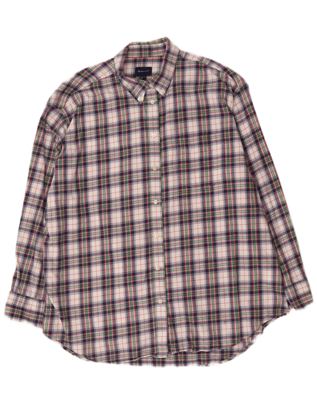 Damska koszula flanelowa oversize Gant UK 16, duża, wielokolorowa, bawełniana w kratę