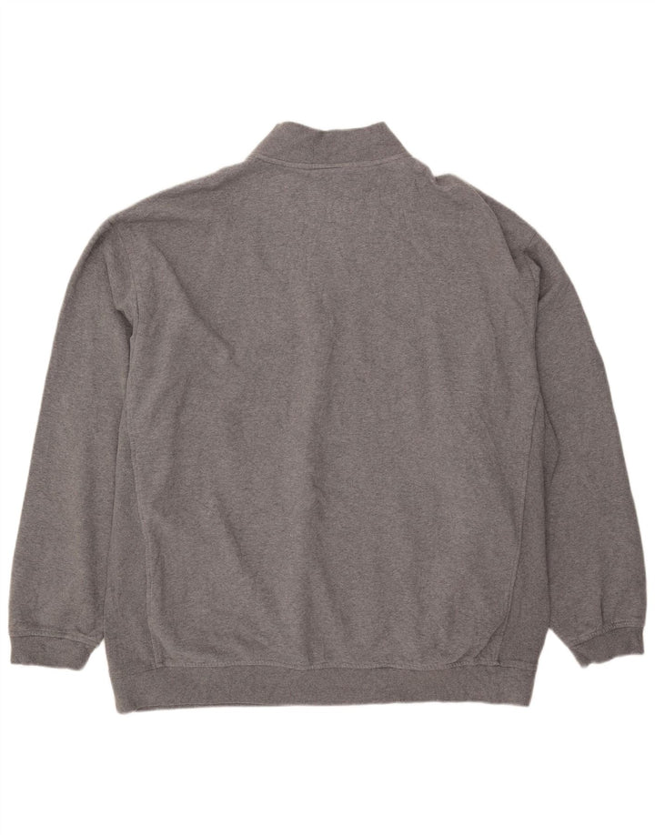 Męski sweter z zamkiem błyskawicznym Nike, 3XL, szara bawełna
