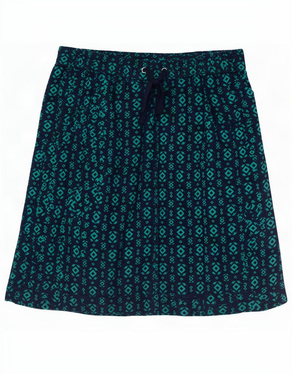 Marks & Spencer Damska spódnica w kształcie litery A UK 12 Medium W30 Granatowa geometryczna