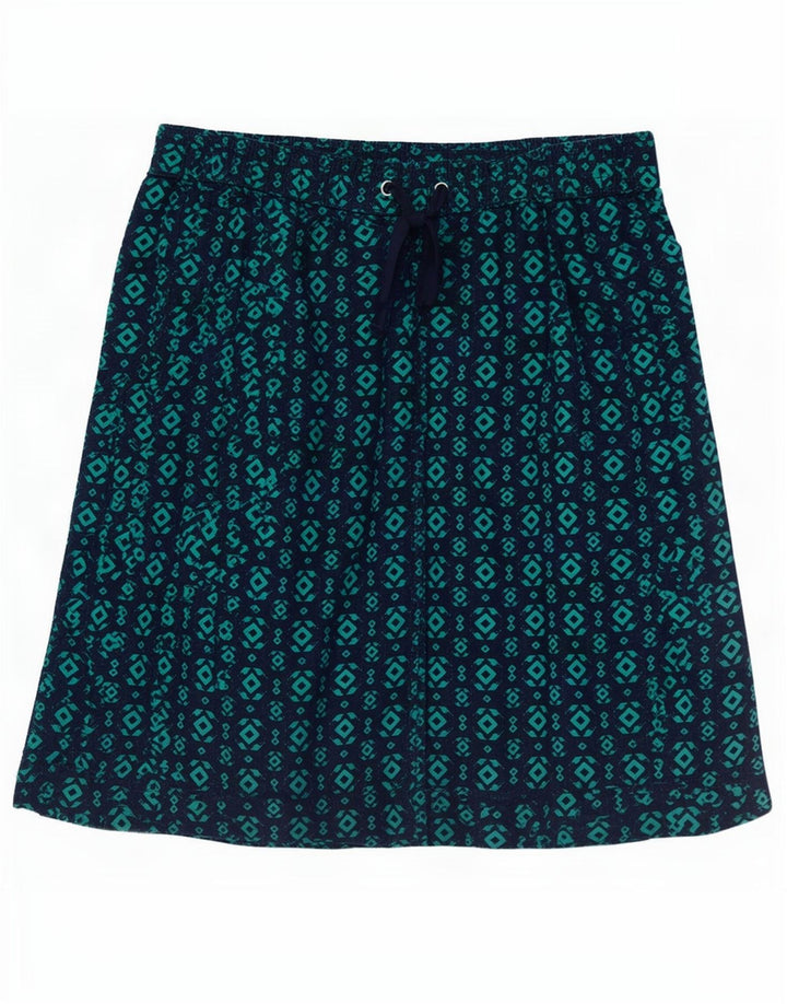 Marks & Spencer Damska spódnica w kształcie litery A UK 12 Medium W30 Granatowa geometryczna