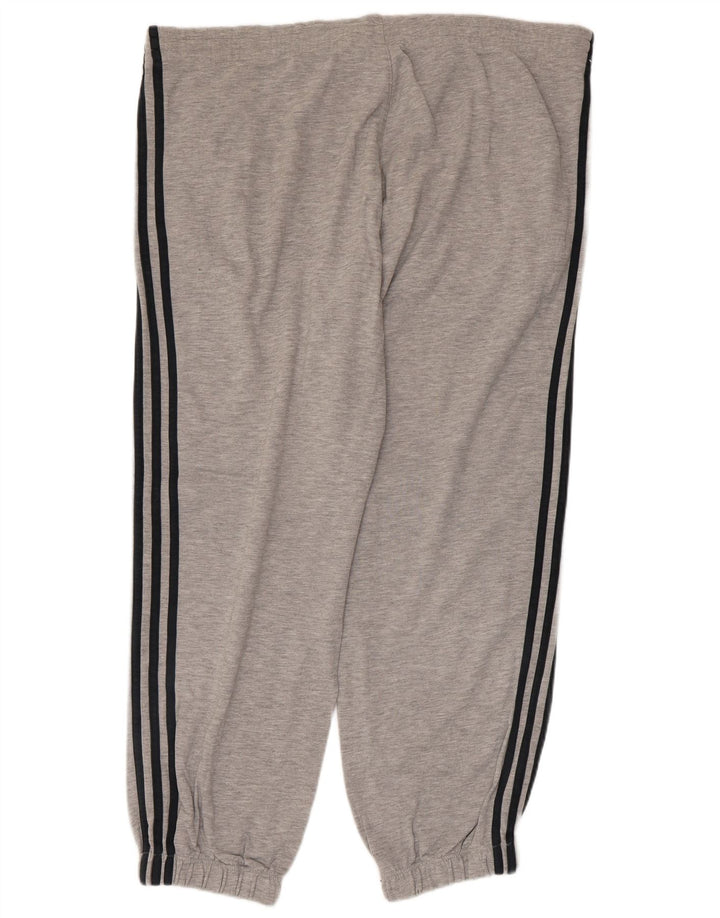 Męskie spodnie dresowe Adidas, duże, szare, bawełniane