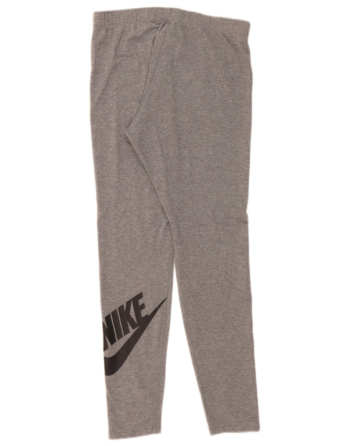 Damskie legginsy Nike Graphic UK 14, duże, szare, bawełniane