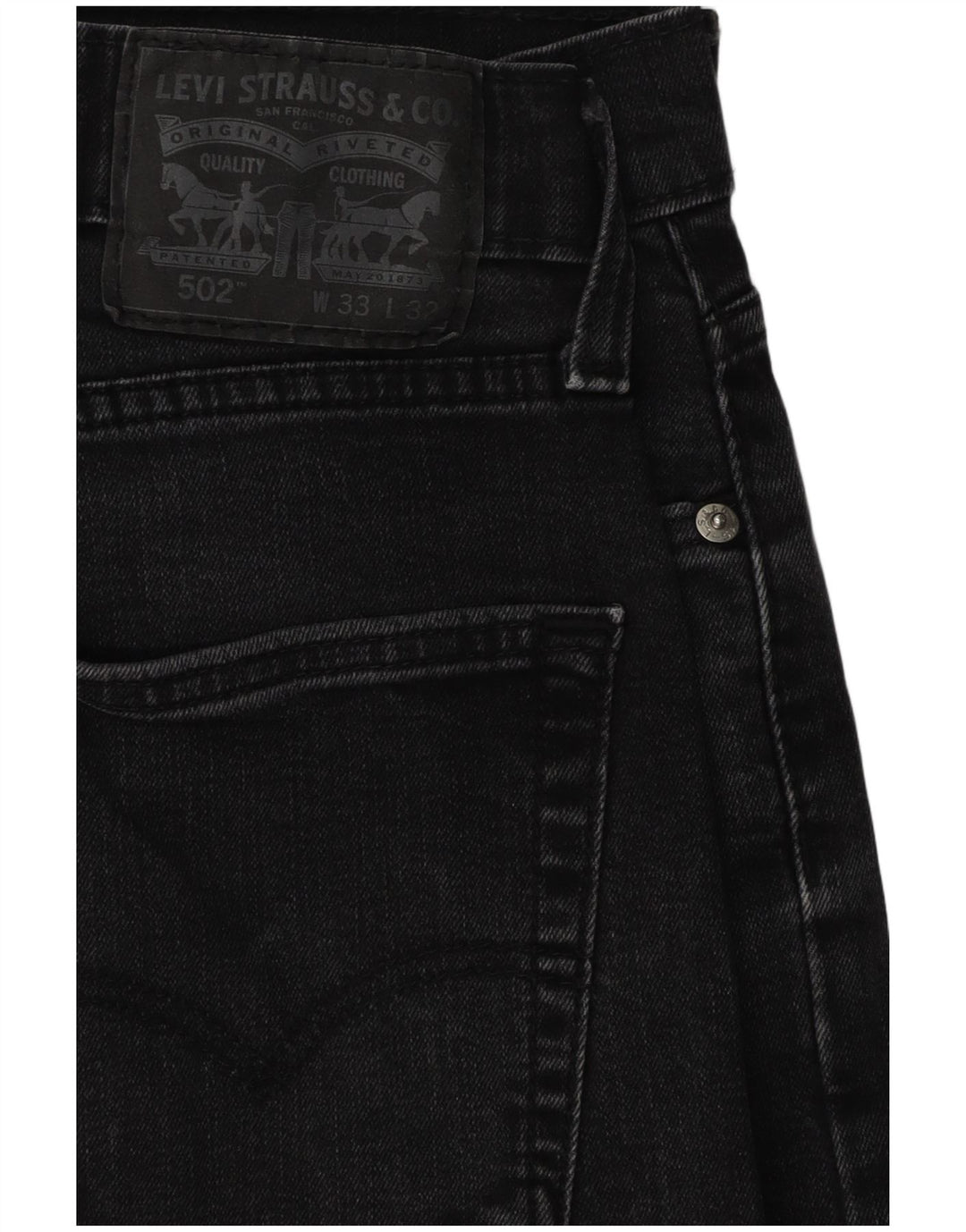 Męskie jeansy Levi's 502 o regularnym kroju W33 L32 czarne