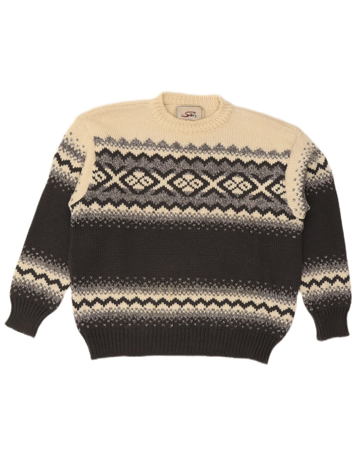 Sweter męski Silvy z okrągłym dekoltem IT 48 Średni wielobarwny Fair Isle