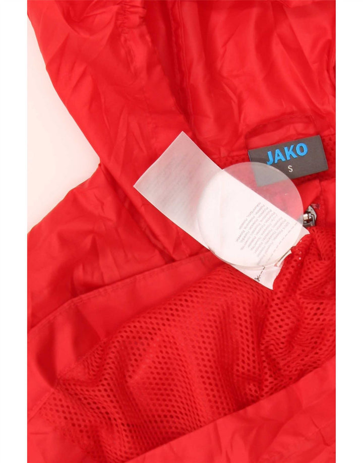 Jako męska graficzna kurtka przeciwdeszczowa z kapturem UK 36 Small Red Polyester