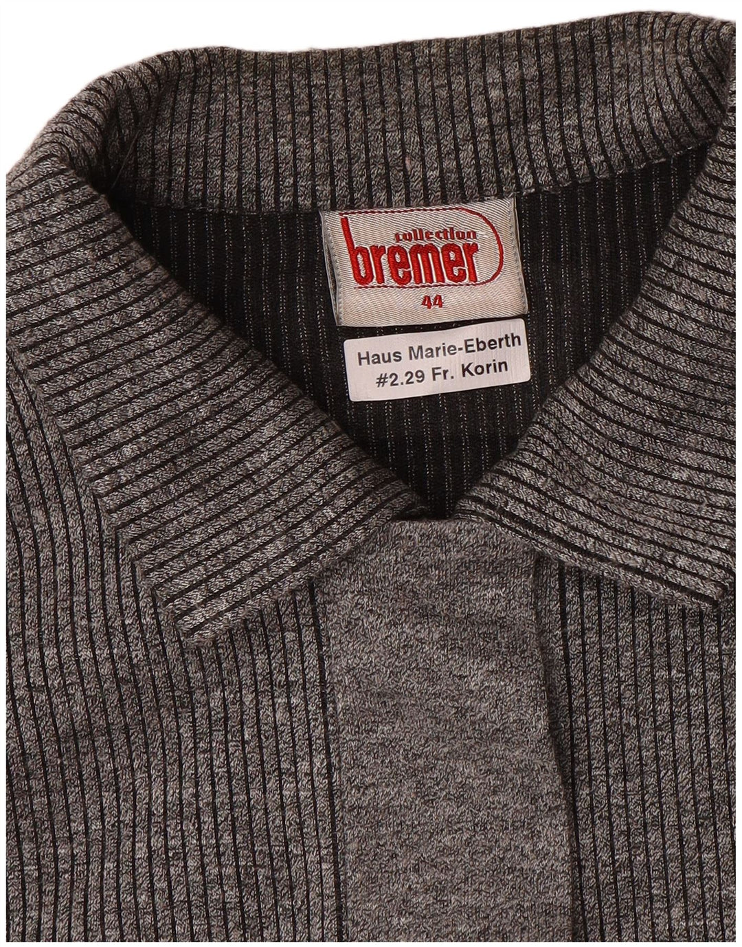 Vintage damski sweter polo EU 44 XL w szare paski