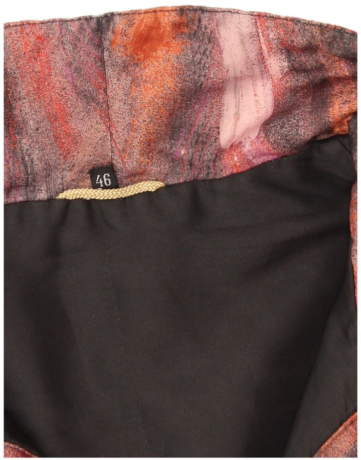 Vintage damski płaszcz wiatrówka w abstrakcyjny wzór EU 46 XL wielokolorowy