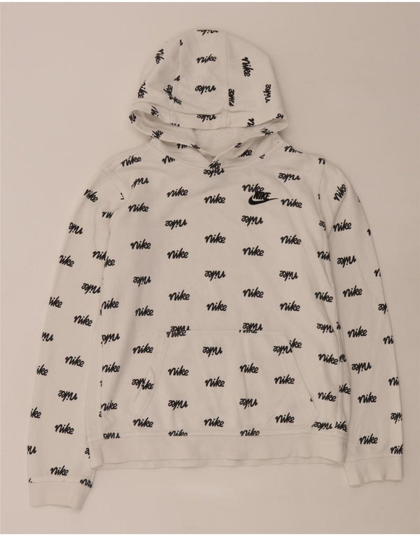 Chłopięca bluza z kapturem Nike Graphic Standard Fit 13-14 lat XL, biała bawełna