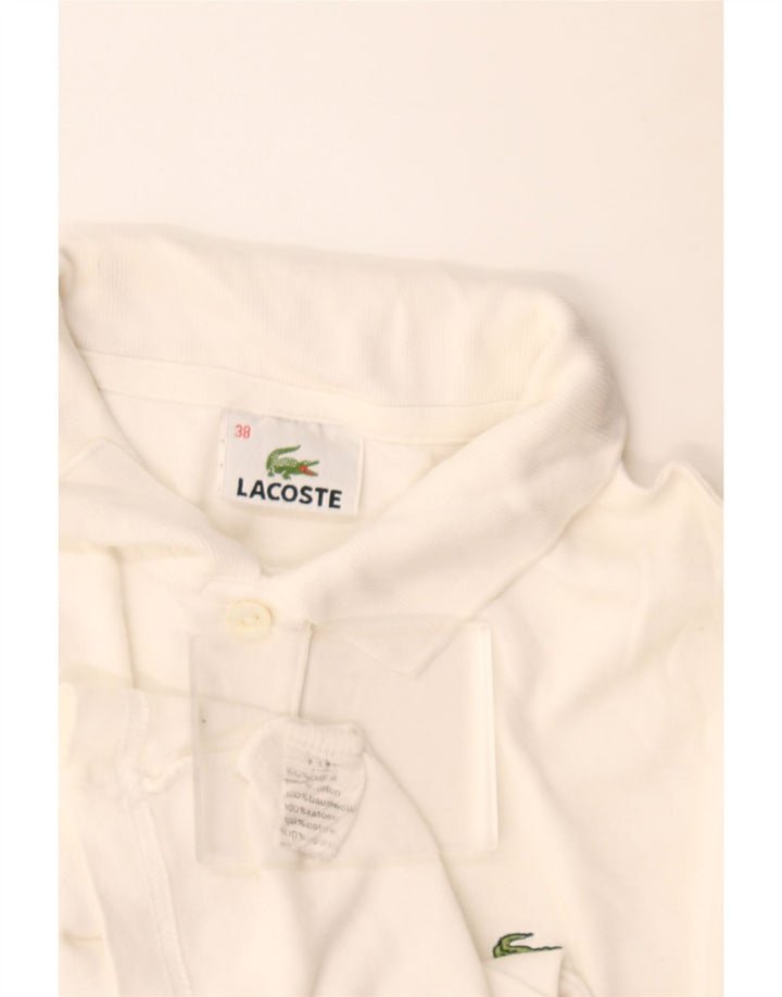 Damska koszulka polo Lacoste, rozmiar 38, średnia, złamanej bieli, bawełniana