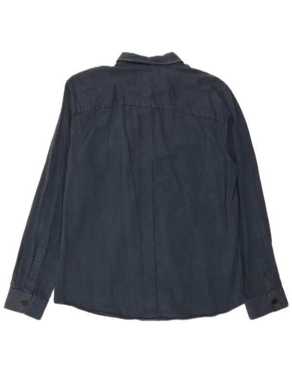 Gap Mens Slim Fit Shirt Size 16 1/2 Large Navy Blue Cotton