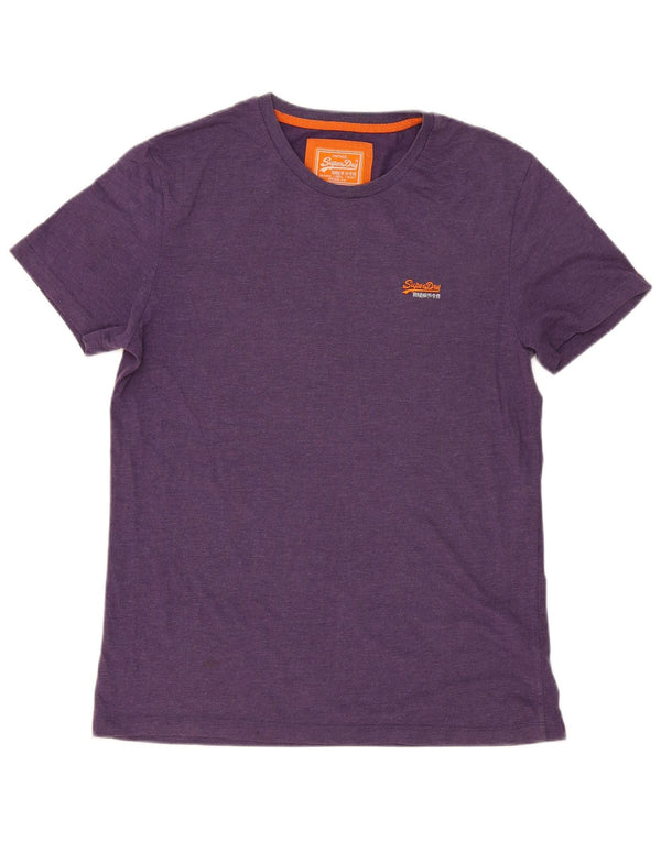 T-shirt męski Superdry Top XL, fioletowa, bawełniana, nowoczesna