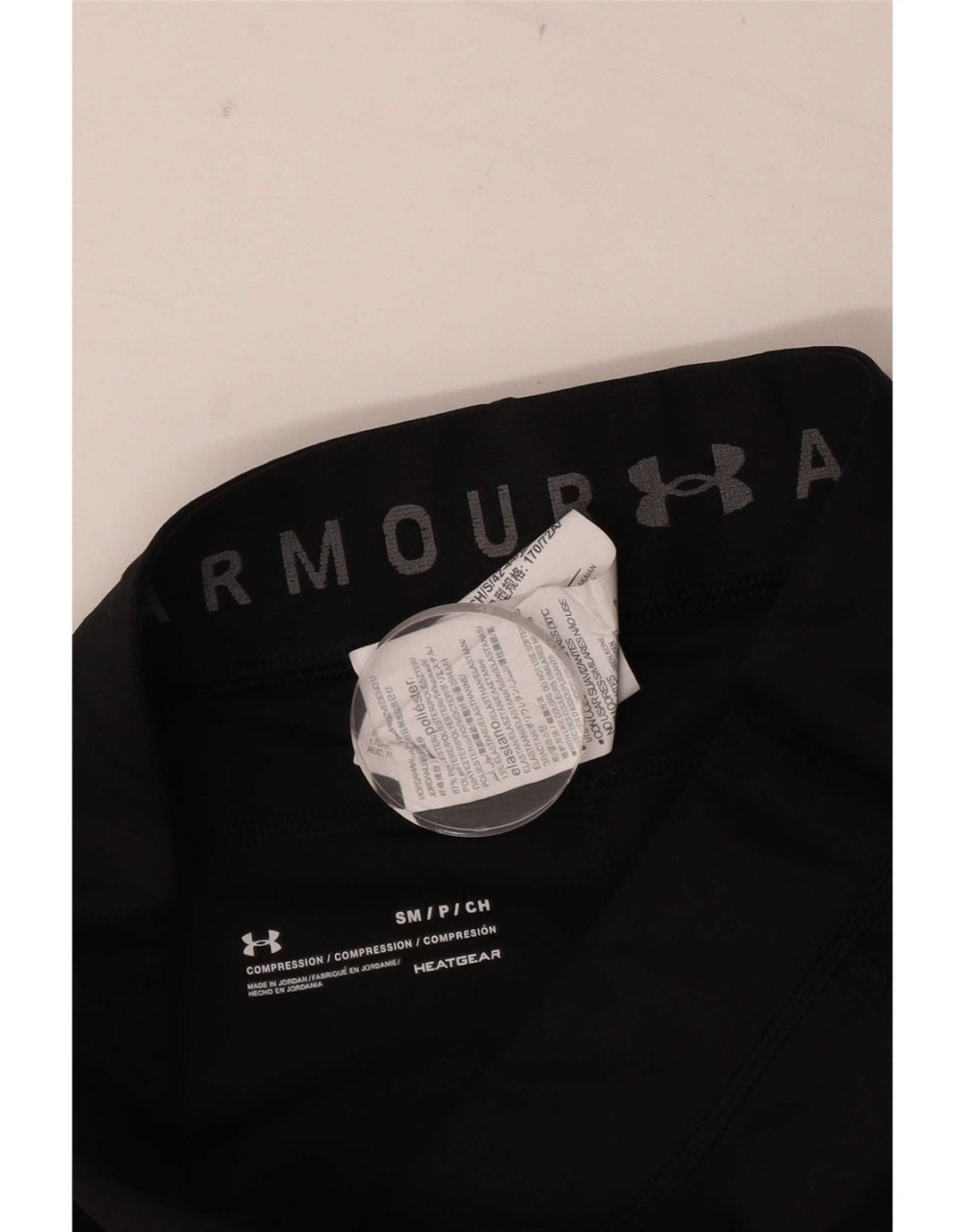 Legginsy damskie Under Armour UK 10, małe, czarne, geometryczne, z poliestru