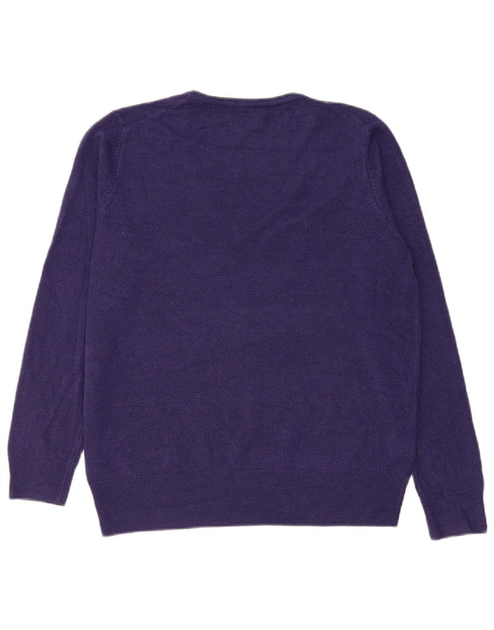 Marks & Spencer Damski sweter z dekoltem w kształcie litery V, UK 14, duży fioletowy