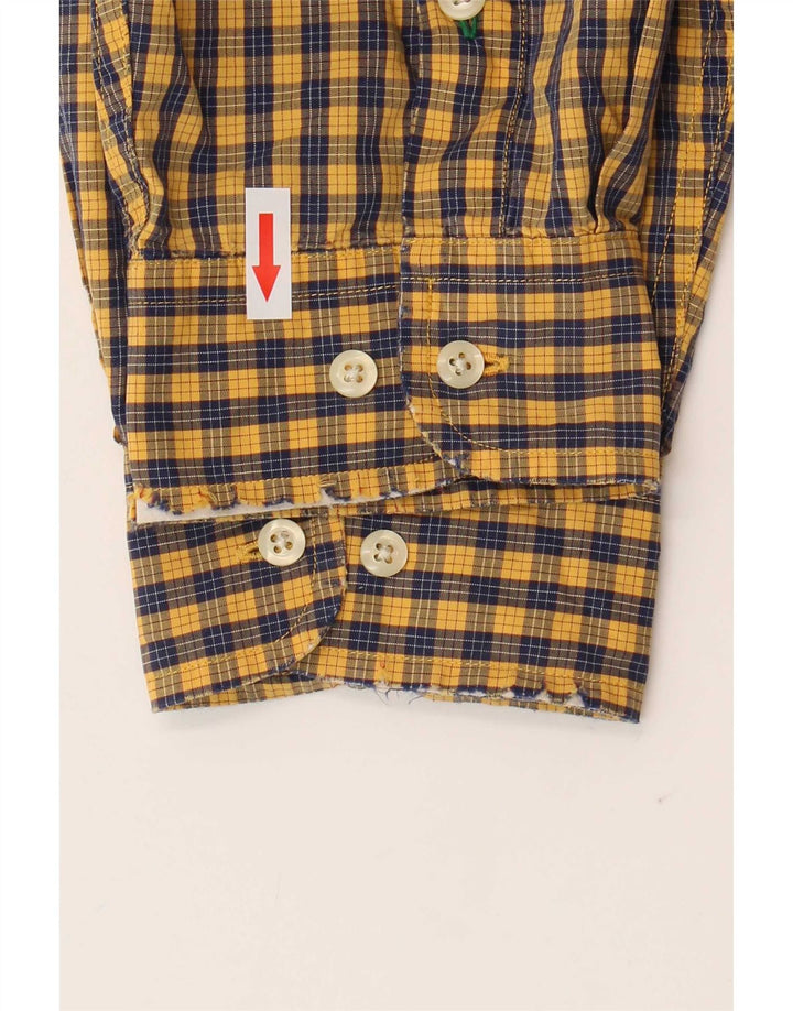 Koszula męska Tommy Hilfiger XL, żółta bawełniana kratka