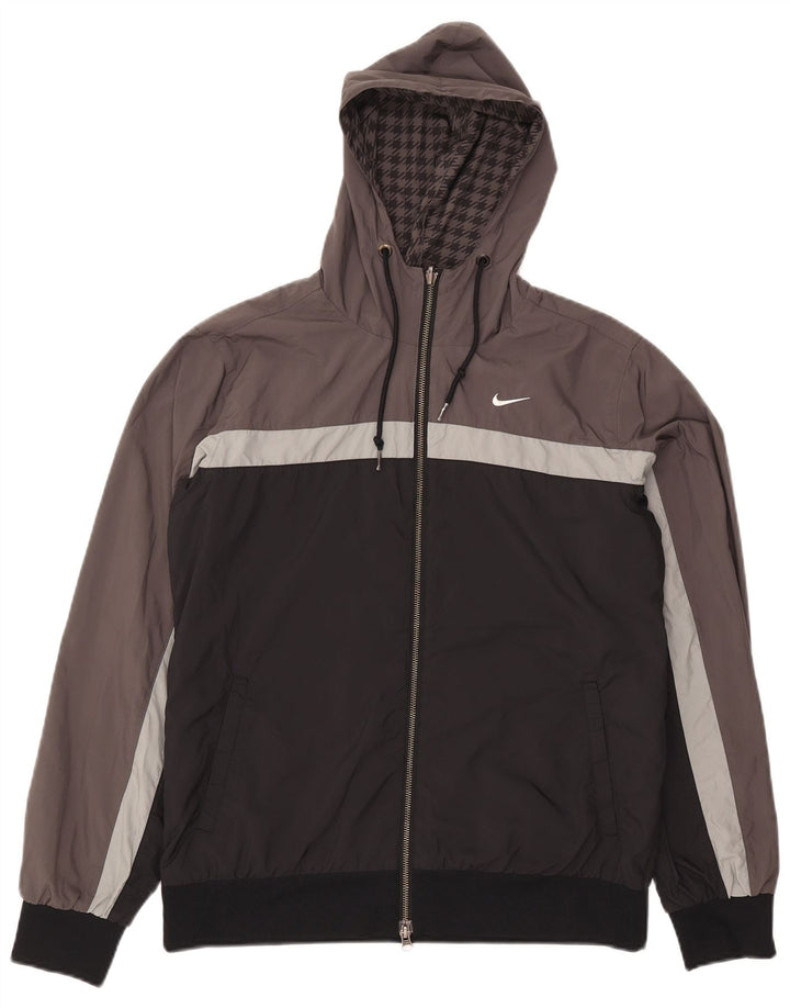 Męska dwustronna kurtka z kapturem Nike UK 38/40 Średnia szara pepitka