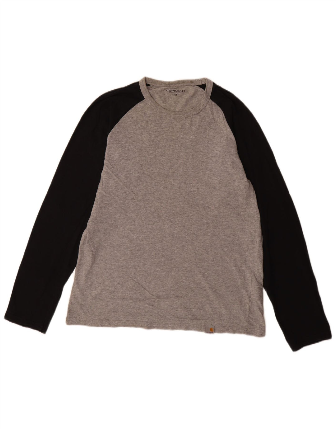 Męski top Carhartt z długim rękawem, średnioszary, bawełniany w bloki kolorów