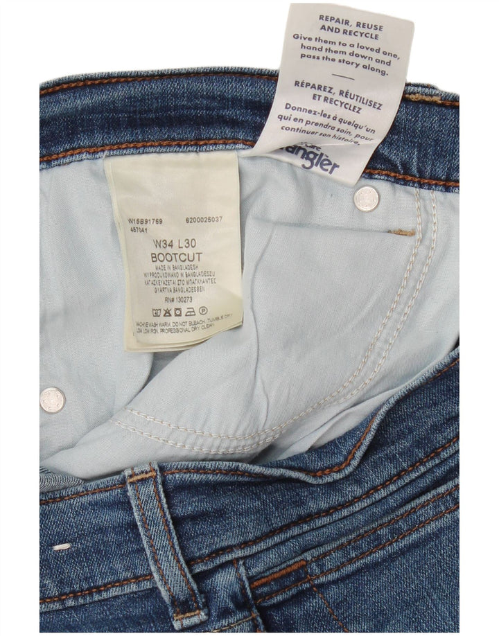 Męskie jeansy Bootcut Wrangler W34 L30, niebieskie, bawełniane