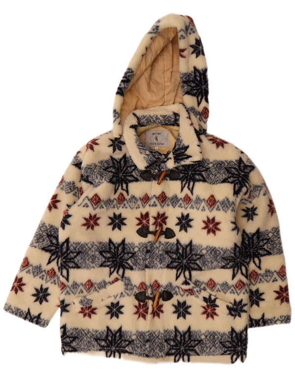 Vintage damska, oversize'owa kurtka wiatrówka z kapturem UK 10 Small Beige