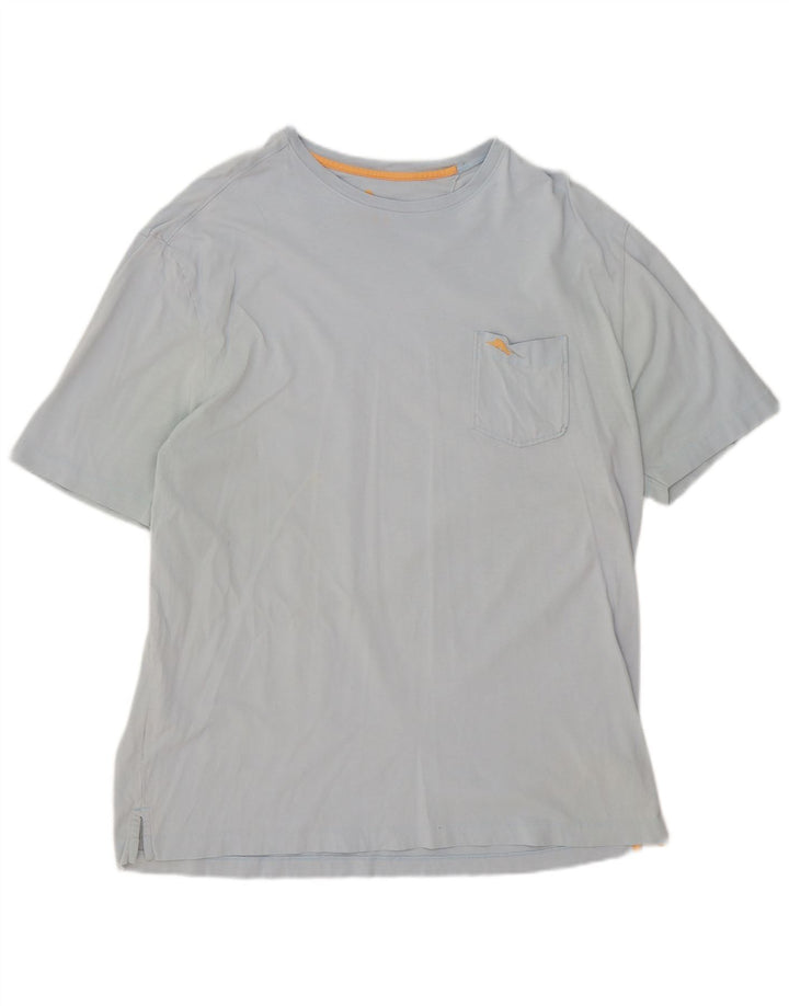 Męski T-shirt o swobodnym kroju Tommy Bahama, duży, niebieski, bawełniany