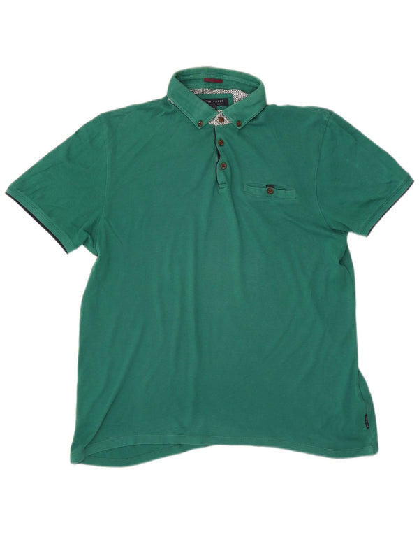 Męska koszulka polo Ted Baker, rozmiar 5 XL, zielona, bawełniana