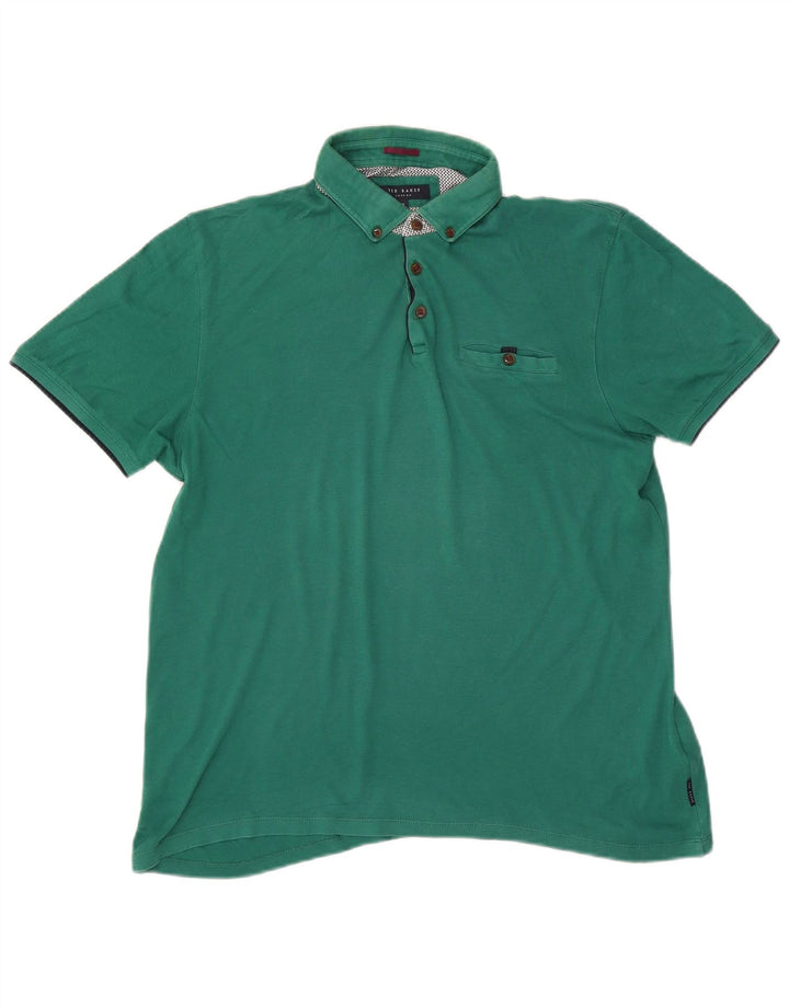 Męska koszulka polo Ted Baker, rozmiar 5 XL, zielona, bawełniana