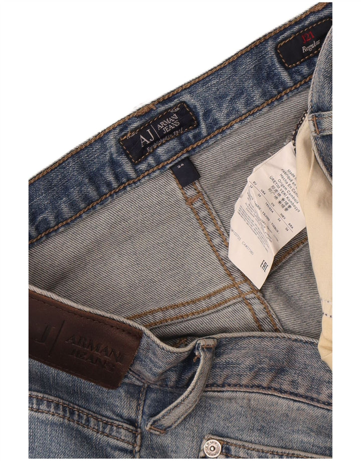 Męskie jeansy Armani Regular Straight W34 L33 Niebieskie bawełniane