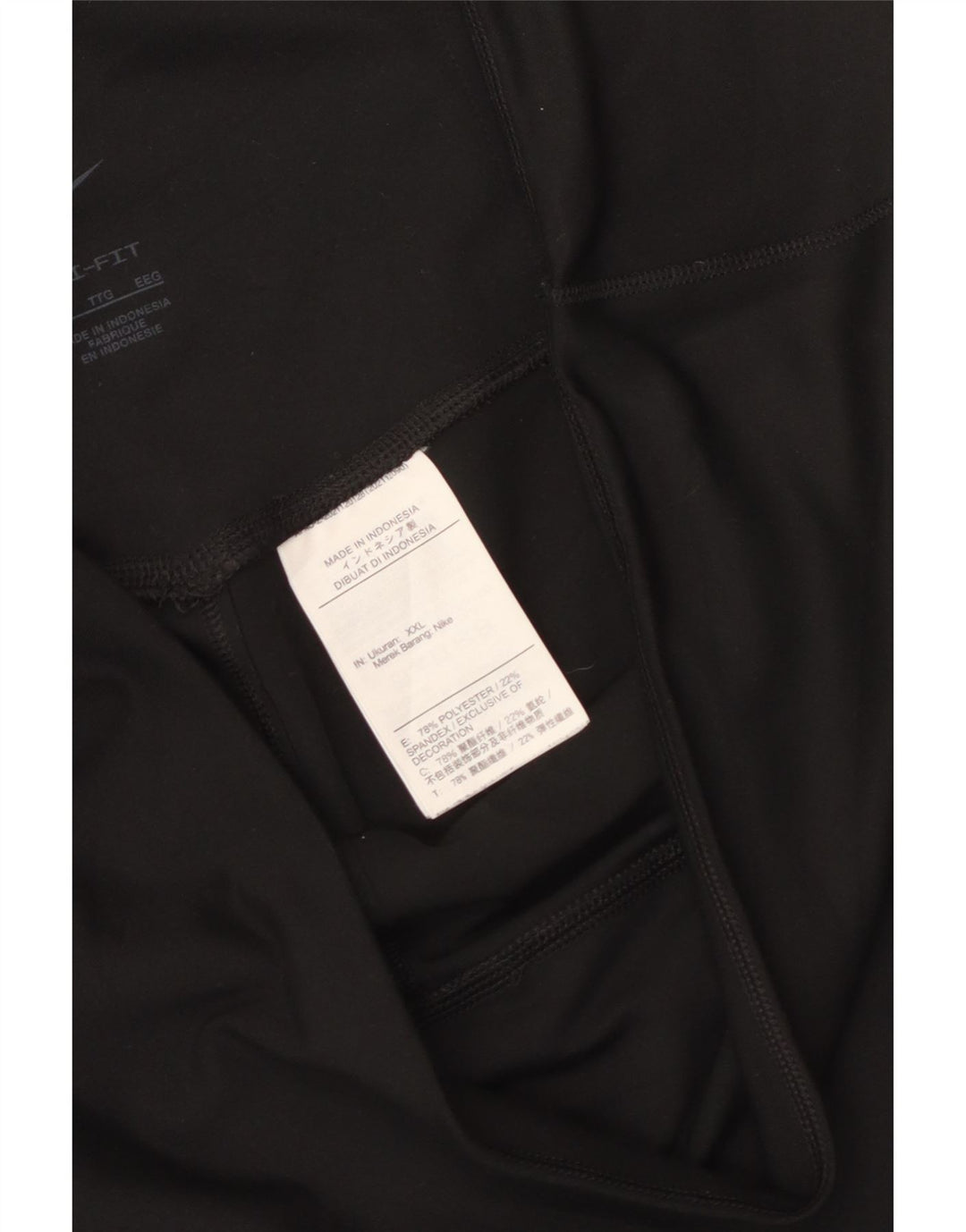 Damskie legginsy Nike Dri Fit UK 20 2XL, czarny poliester