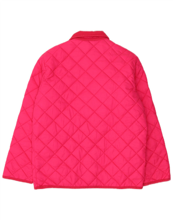 Pikowana kurtka dziewczęca BENETTON 11-12 lat XL, różowa, poliamidowa