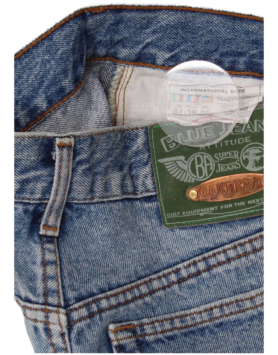 Damskie spodenki jeansowe Carrera z wysokim stanem IT 44 Medium W26, niebieska bawełna