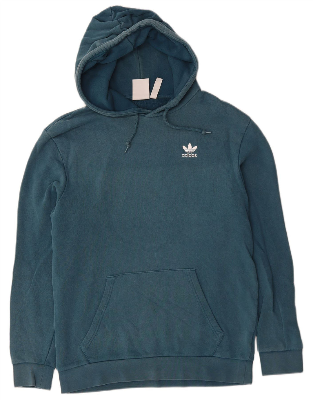 Adidas Męska bluza z kapturem, mała, niebieska, bawełniana