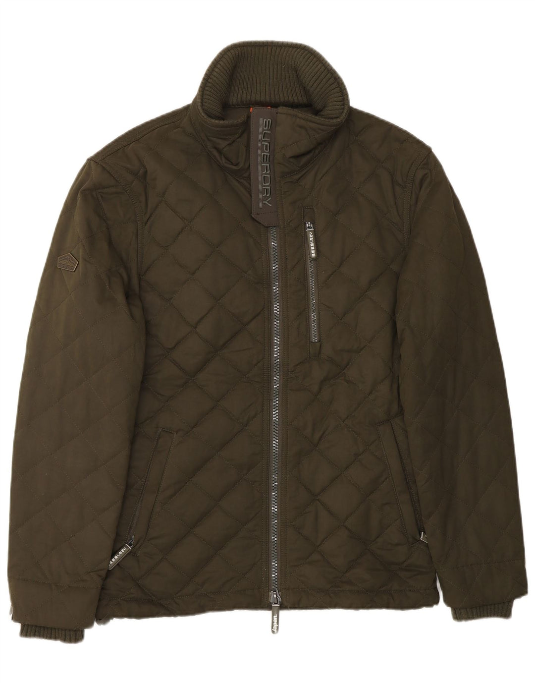 SUPERDRY Męska kurtka wiatrówka The Windhiker UK 38, średnia bawełna khaki