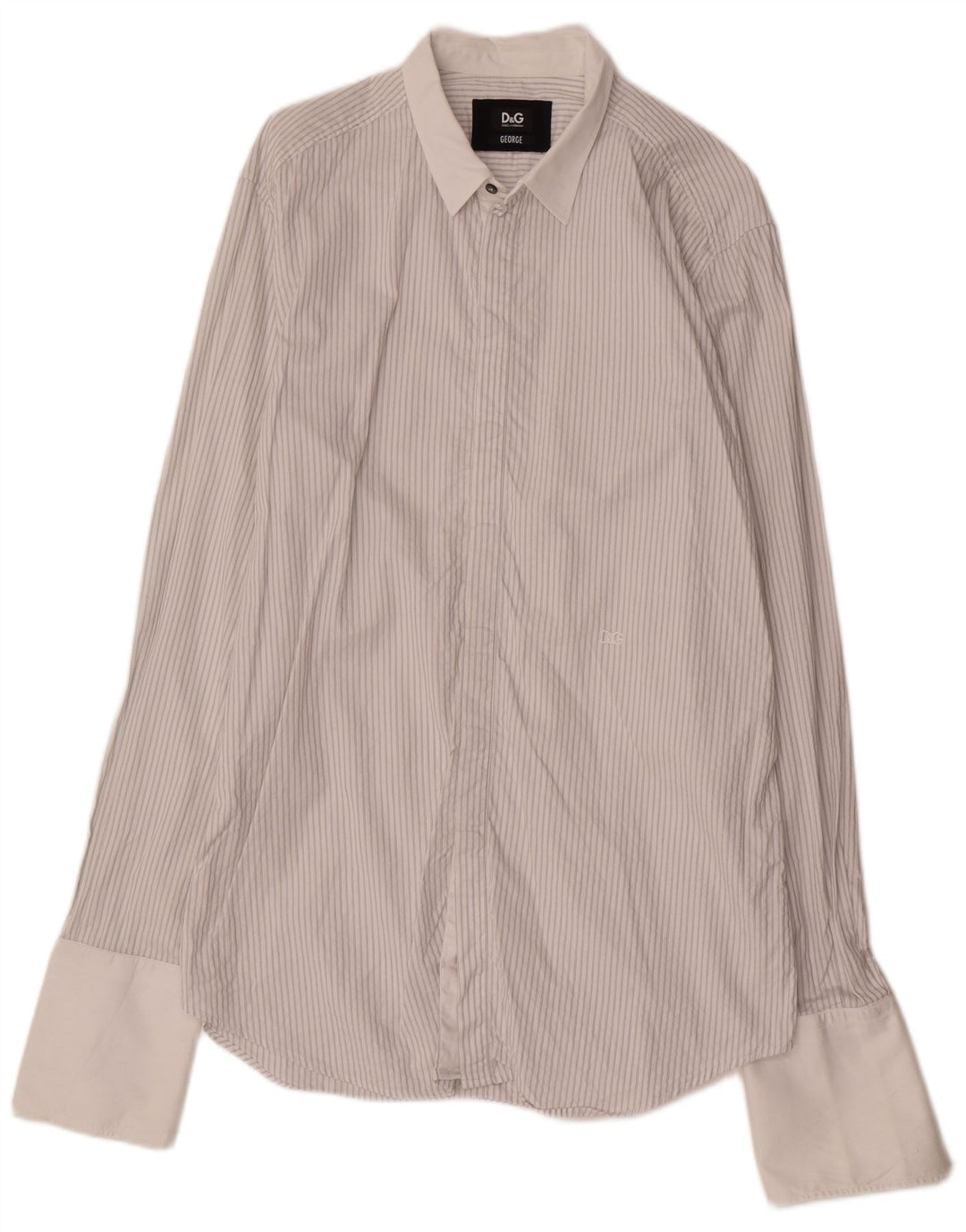 Koszula męska DOLCE & GABBANA George, rozmiar 17 43 XL, białe paski