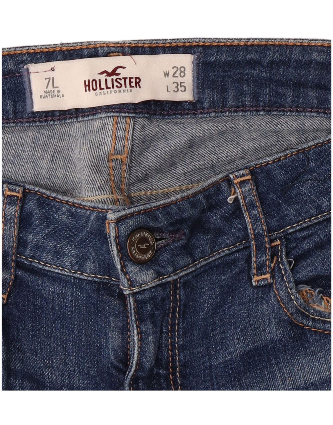 Dżinsy damskie Hollister US 7 Medium W28 L24 Niebieskie